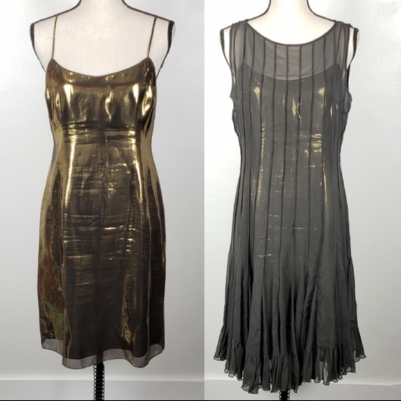 Rickie Freeman for Teri Jon Dresses & Skirts - EUC Rickie Freeman for Teri Jon Pewter dress